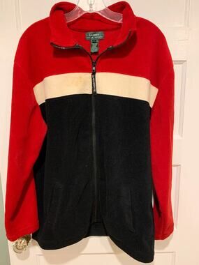 Lauren Ralph Lauren Men's Fleece Jacket Large Multicolor Full Zip Polyester